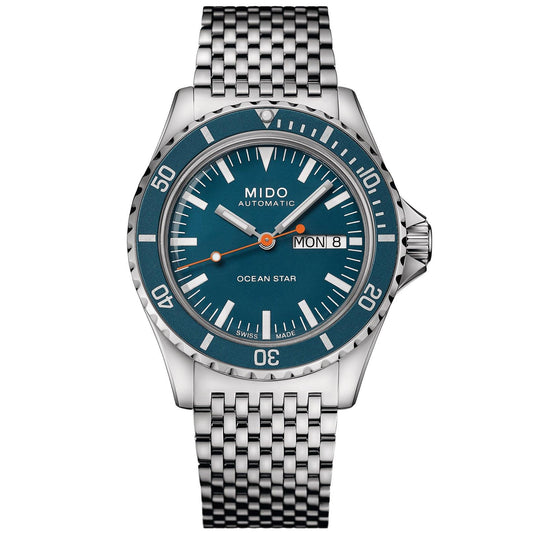 Mido orologio Ocean Star Tribute blu 41mm automatico special edition 75th anniversary doppio cinturino M026.830.11.041.00