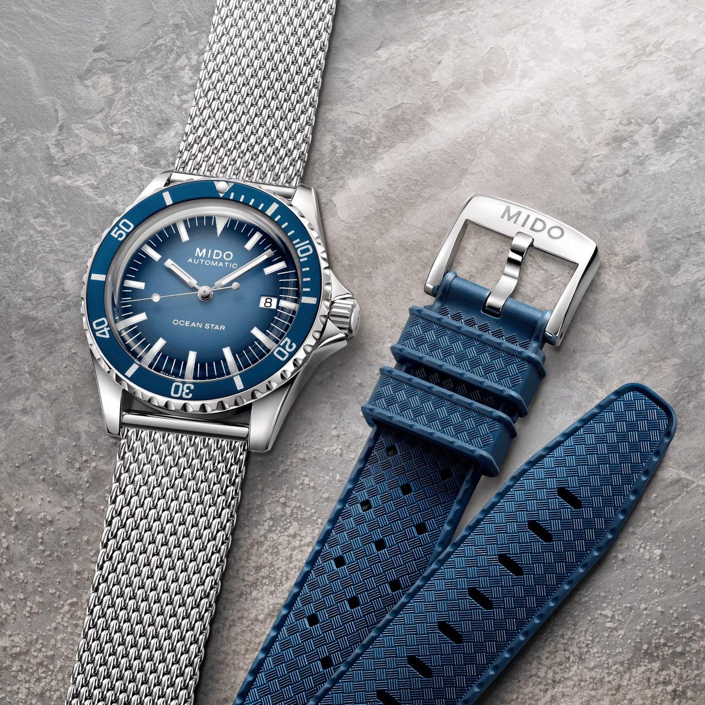 Mido montre Ocean Star Tribute Édition Spéciale 40mm bleu automatique acier M026.807.11.041.01
