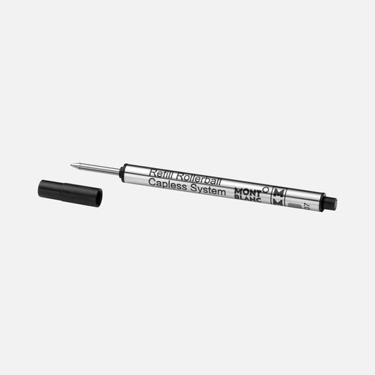 Recharge Montblanc 1 pour système rollerball sans capuchon, pointe noire moyenne, pointe Mystery Black M 128242