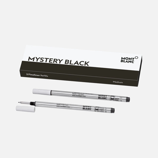 Recharges Montblanc pour stylo-feutre fin, pointe M Mystery Black, noir 128246