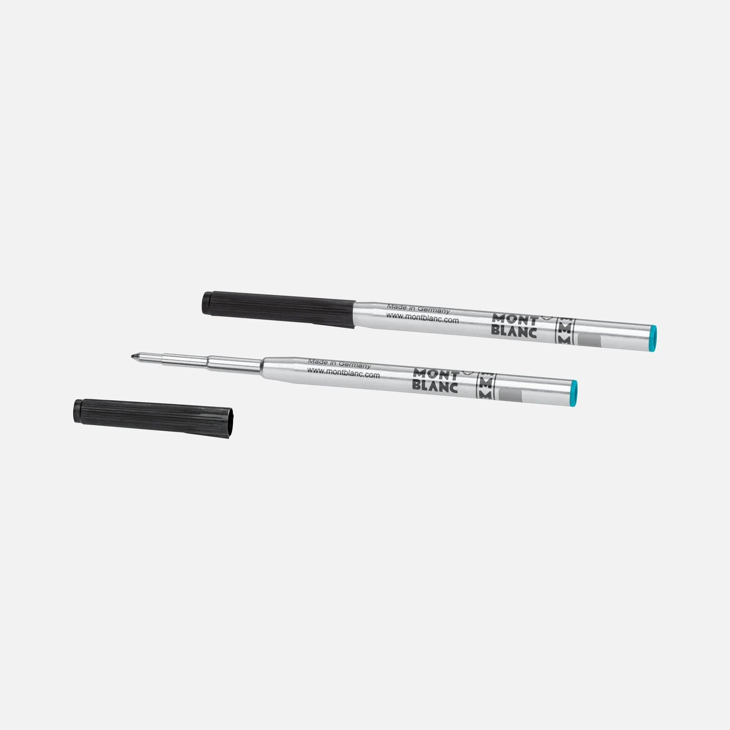 Montblanc 2 recharges pour stylo à bille (M) Barbados Blue (bleu caraïbes) 128219