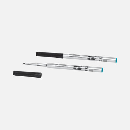 Montblanc 2 recharges pour stylo à bille (M) Barbados Blue (bleu caraïbes) 128219