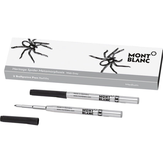 Montblanc 2 recharges pour stylo à bille (M) Heritage Spider Grey (gris) 118203