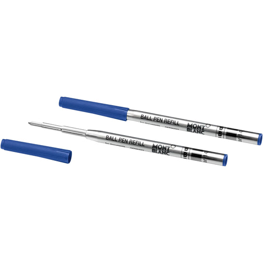 Recharges pour stylo bille Montblanc 2, bleu royal, réf. 128215