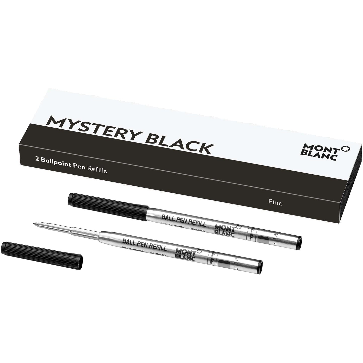 Montblanc 2 recharges pour stylo à bille pointe F Mystery Black noir 116189