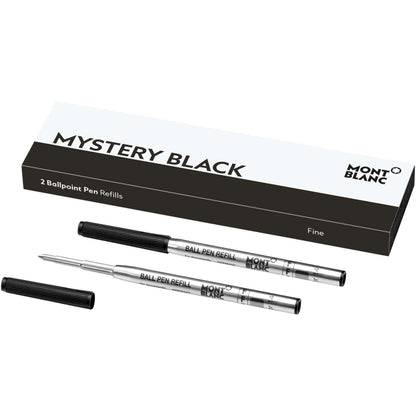 Montblanc 2 recharges pour stylo à bille pointe F Mystery Black noir 116189