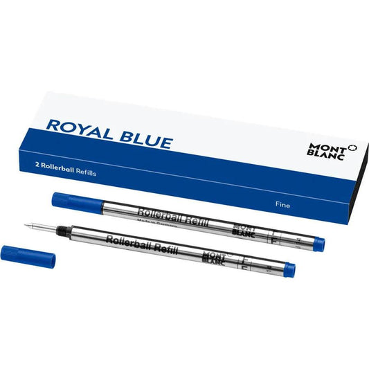 Montblanc 2 recharges pour roller (F) Royal Blue bleu 128232