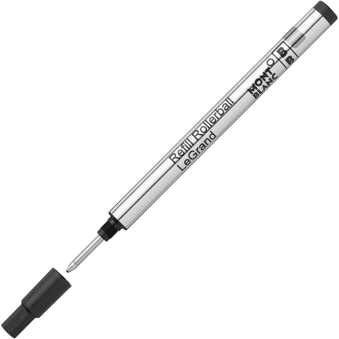 Recharges pour stylo roller Montblanc 2 LeGrand Broad Mystery Black, noires, référence 128226