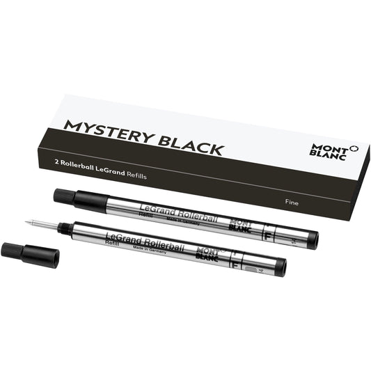 Montblanc 2 recharges pour roller LeGrand (F) Mystery Black noir 128224