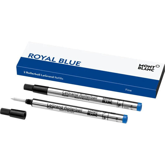 Montblanc 2 recharges pour roller LeGrand (F) Royal Blue bleu 128227