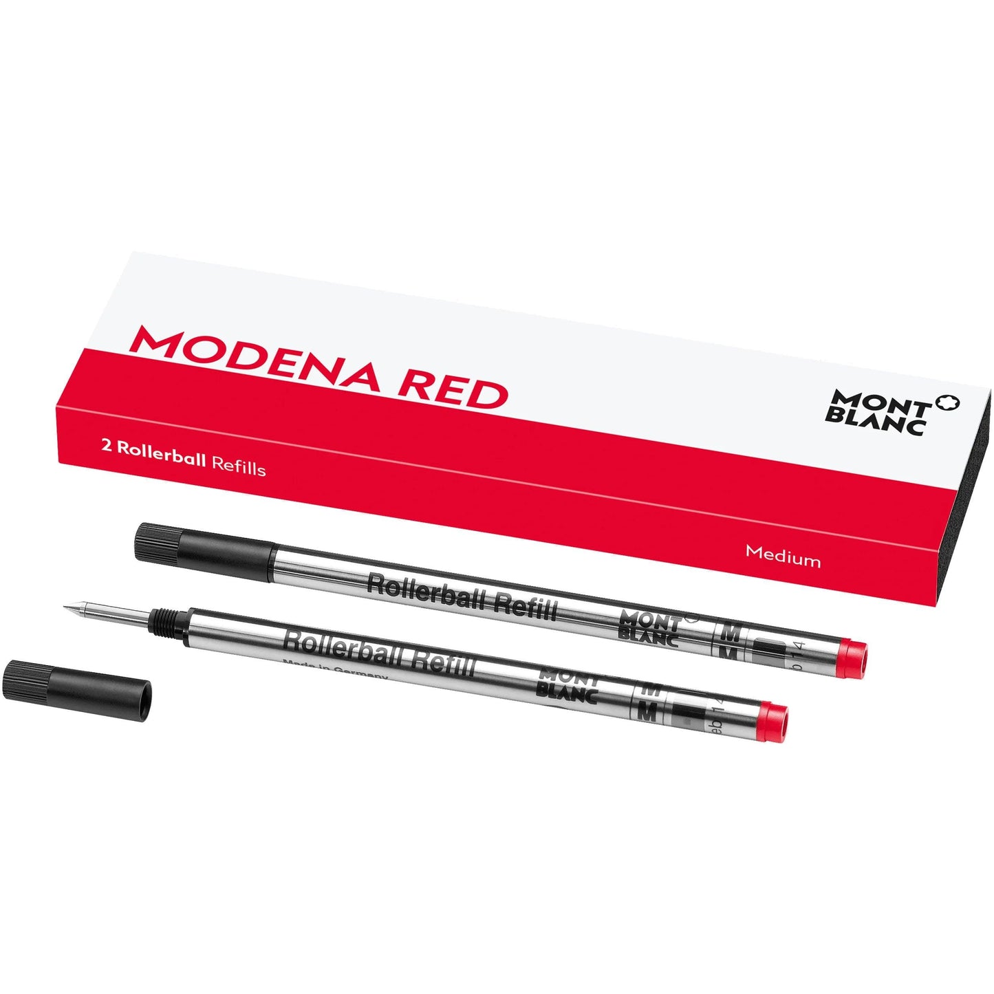 Montblanc 2 recharges pour roller (M) rouge Modena 124517