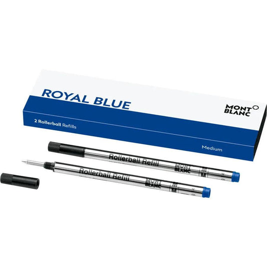 Montblanc 2 recharges pour roller (M) Royal Blue bleu 128233