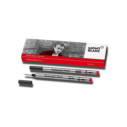 Montblanc 2 recharges pour rollerball (M) James Dean Rebel Red (rouge rebelle) 118131