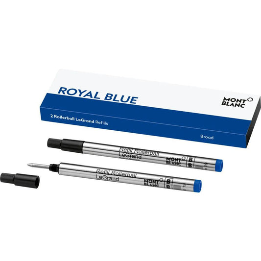 Montblanc 2 recharges pour Rollerball LeGrand pointe B Royal Bleu 128229