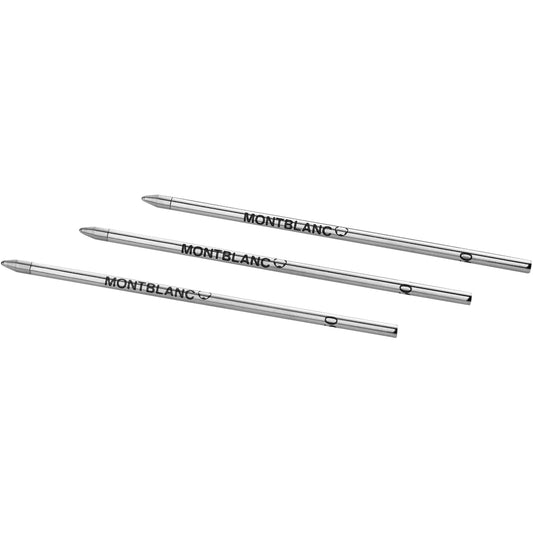 Recharges Montblanc 3 petites pour stylo bille Mystery Black 128222