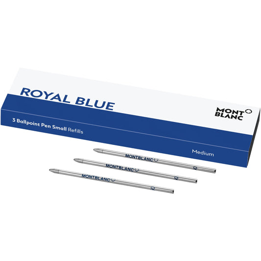 Recharges pour stylo bille Montblanc 3 petits, bleu royal 128223