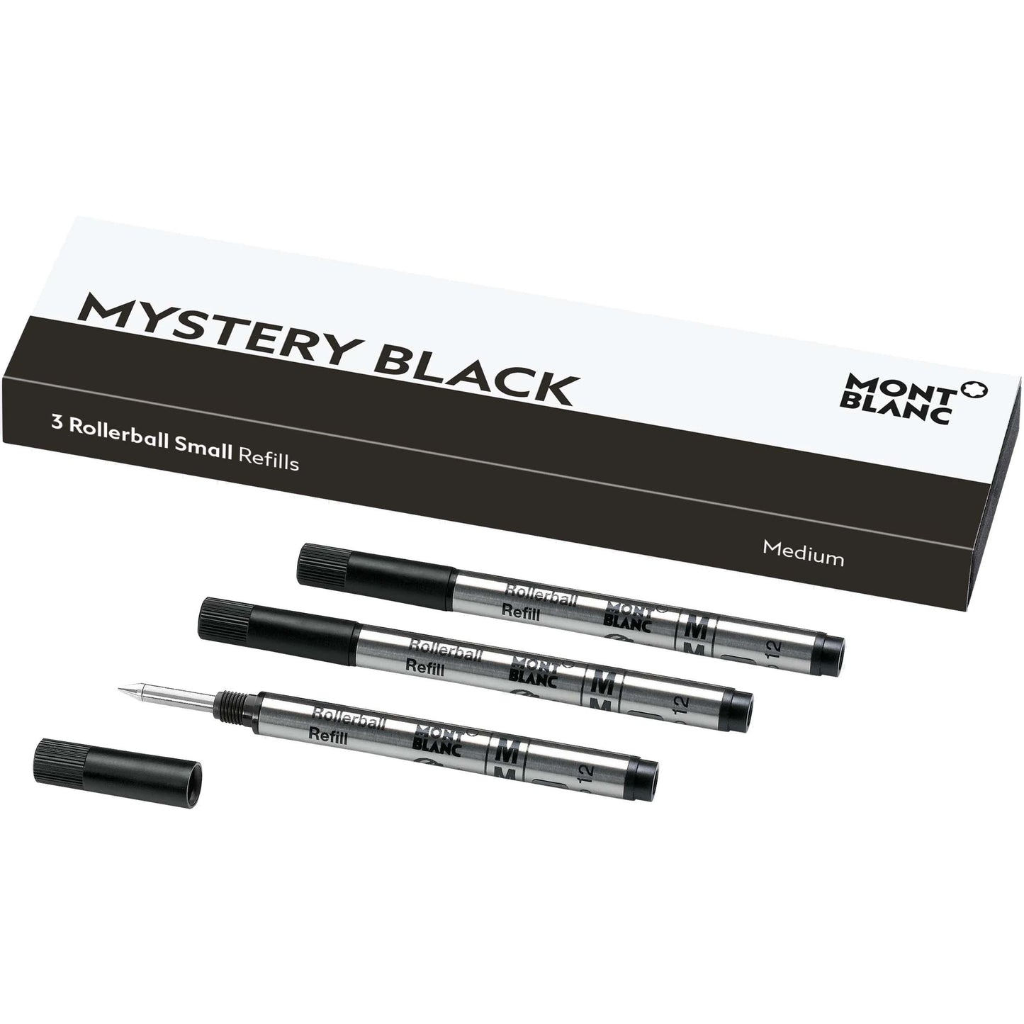 Montblanc 3 recharges petites pour roller pointe M Mystery Black noir 128240