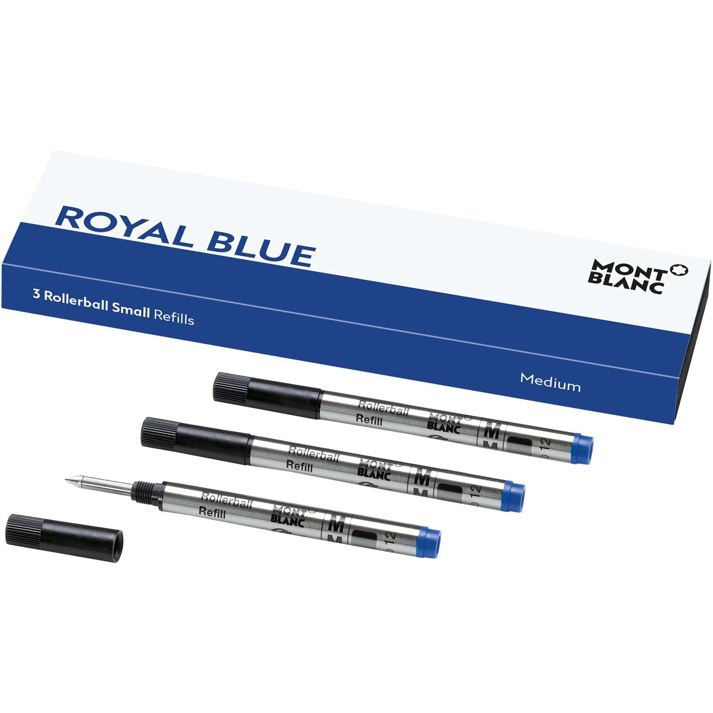 Montblanc 3 recharges petites pour roller pointe M Royal Blue bleu 128241