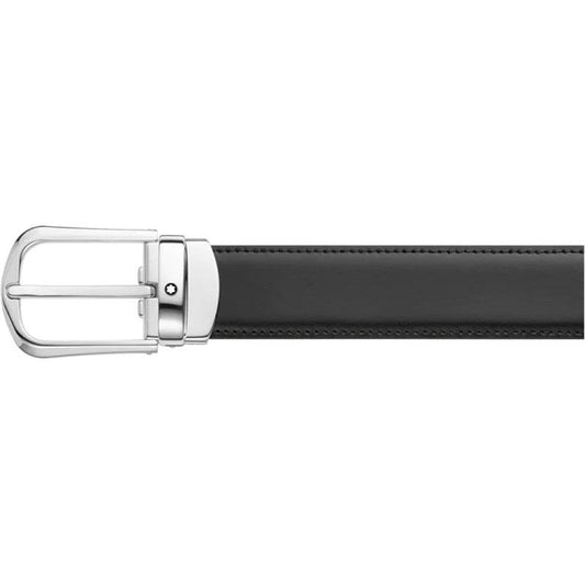 Montblanc ceinture homme élégante noire/marron 30mm réversible réglable 114412