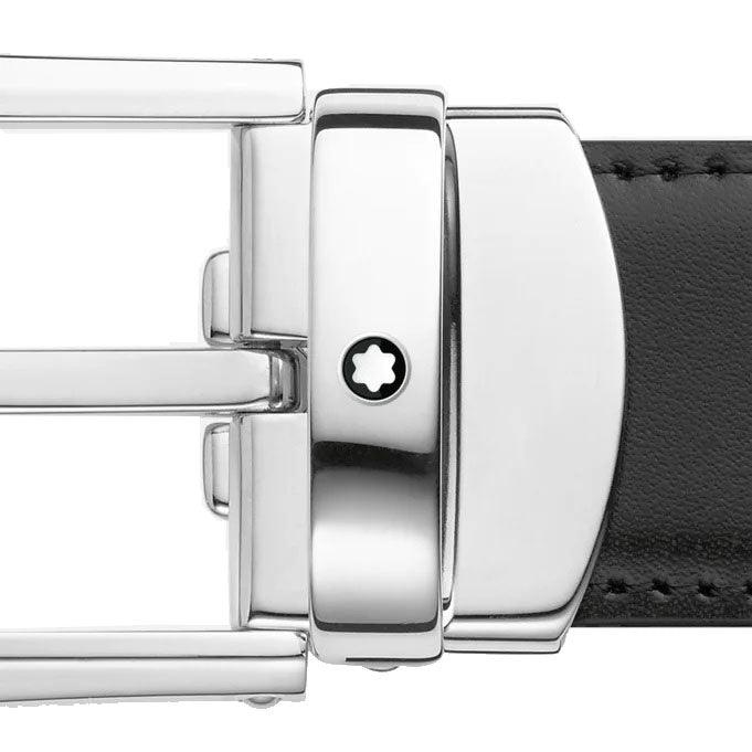 Montblanc ceinture homme élégante noire/marron 30mm réversible réglable 114412