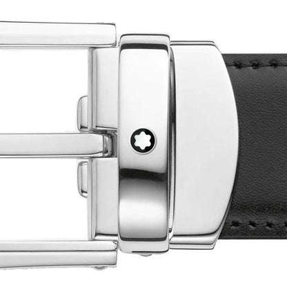 Montblanc ceinture homme élégante noire/marron 30mm réversible réglable 114412