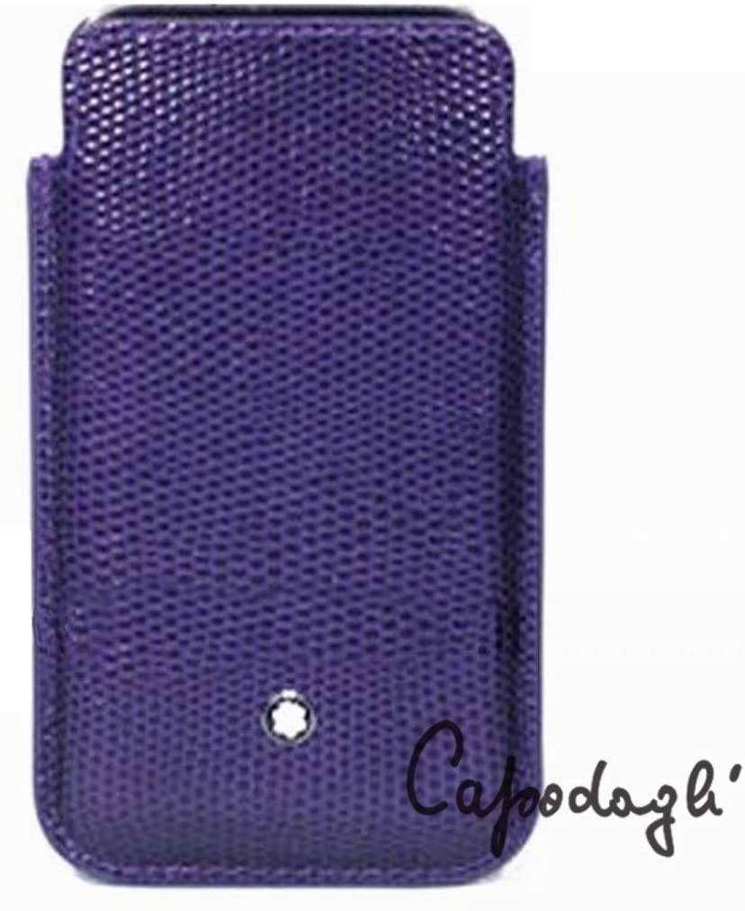 Étui Montblanc pour smartphone cuir lézard violet 109191
