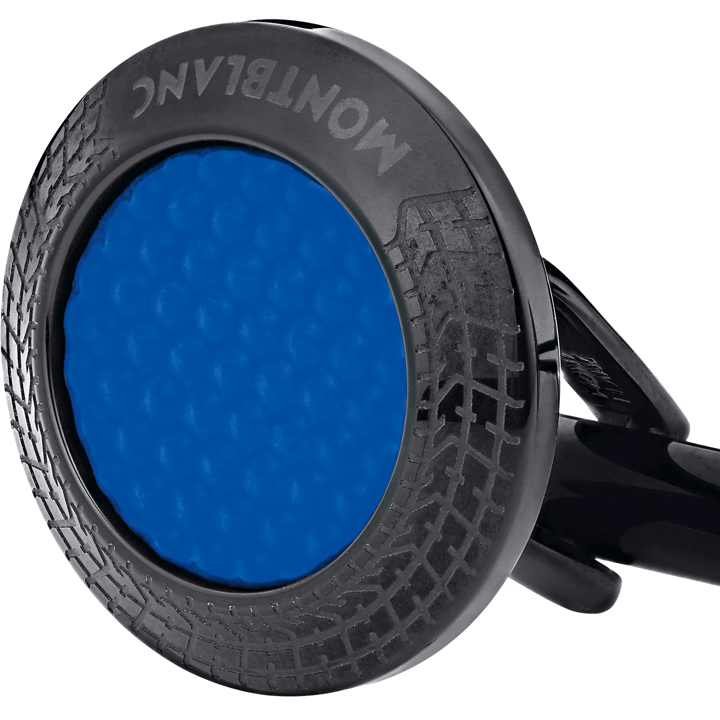 Montblanc boutons de manchette Meisterstück Great Masters Pirelli en acier et laque bleue 128396