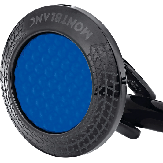 Montblanc boutons de manchette Meisterstück Great Masters Pirelli en acier et laque bleue 128396