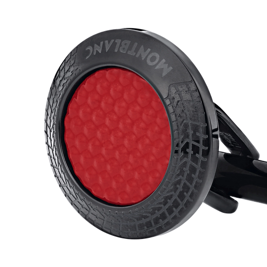 Montblanc boutons de manchette Meisterstück Great Masters Pirelli en acier et laque rouge 128395