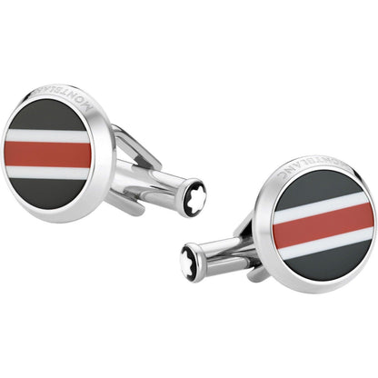 Boutons de manchette Montblanc Urban Spirit en acier et résine 118596