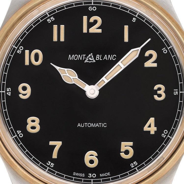 Montblanc montre 1858 Automatic 44mm noir automatique acier et bronze 116241