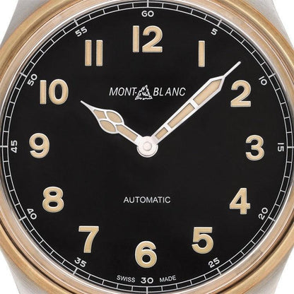 Montblanc montre 1858 Automatic 44mm noir automatique acier et bronze 116241