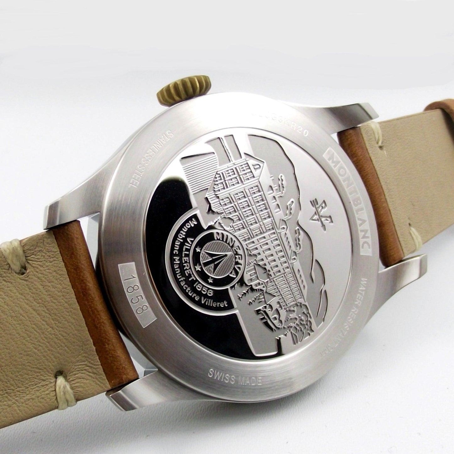 Montblanc montre 1858 Automatic 44mm noir automatique acier et bronze 116241