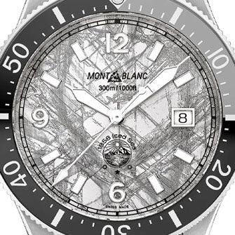 Montblanc montre 1858 Iced Sea Automatique Date 41 mm gris automatique acier 130793