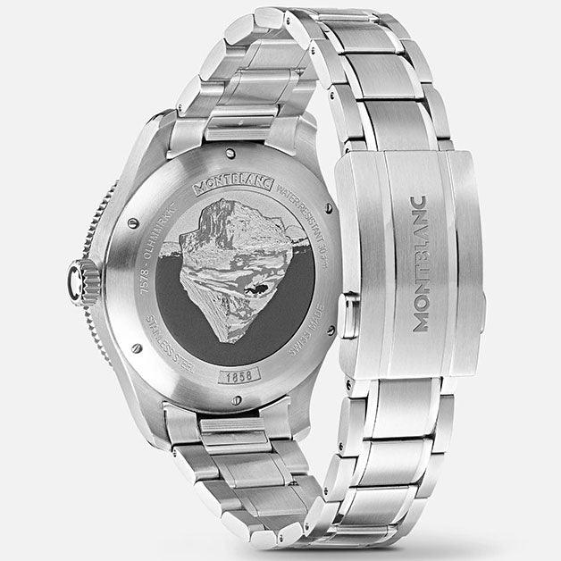 Montblanc montre 1858 Iced Sea Automatique Date 41 mm gris automatique acier 130793