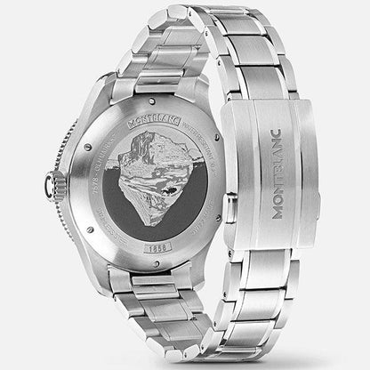 Montblanc montre 1858 Iced Sea Automatique Date 41 mm gris automatique acier 130793