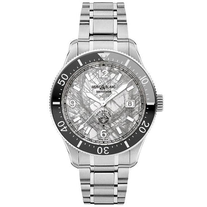 Montblanc montre 1858 Iced Sea Automatique Date 41 mm gris automatique acier 130793