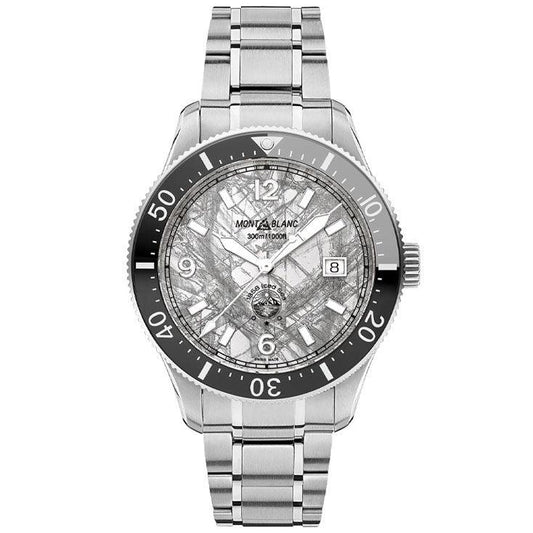 Montblanc montre 1858 Iced Sea Automatique Date 41 mm gris automatique acier 130793