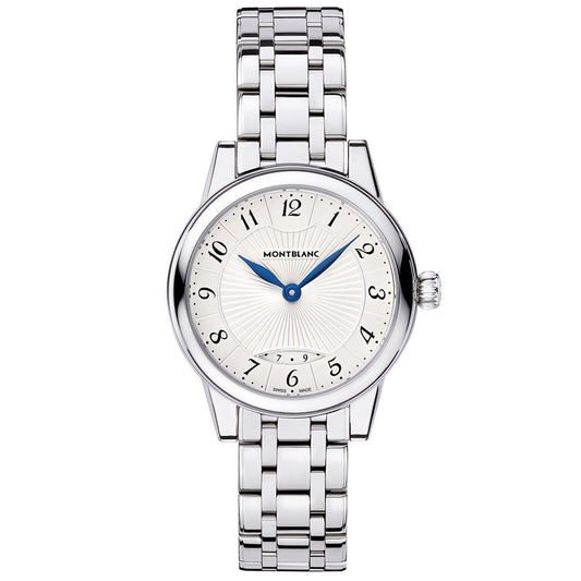 Montblanc montre Bohème Date Lady 27mm argent quartz acier 111207