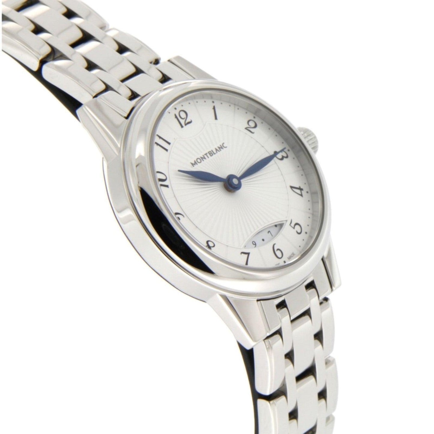 Montblanc montre Bohème Date Lady 27mm argent quartz acier 111207