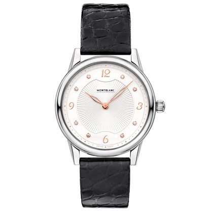 Montblanc montre femme Bohème Quartz 34mm acier crocodile noir 123868