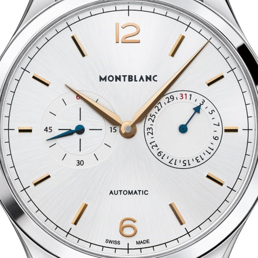 Montblanc montre Heritage Chronometrie 40mm argent automatique acier 114873