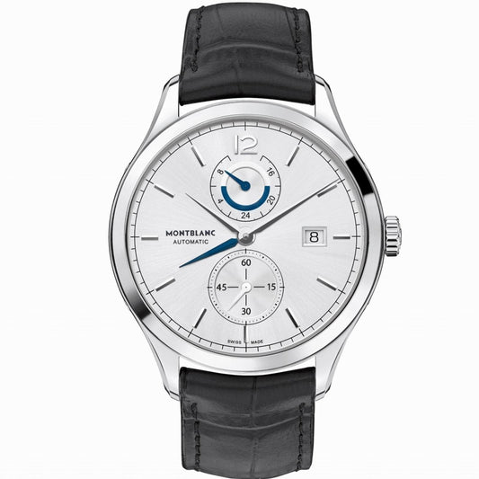Montblanc montre Heritage Chronometrie Dual Time 41mm argent automatique acier 112540