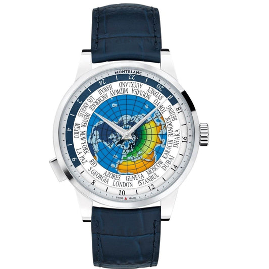 Montblanc montre Heritage Spirit Orbis Terrarum Latino Unicef édition limitée automatique acier 116533