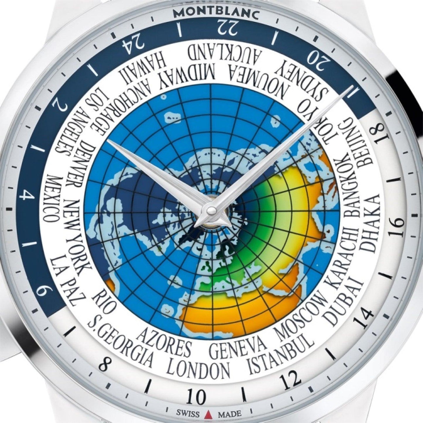 Montblanc montre Heritage Spirit Orbis Terrarum Latino Unicef édition limitée automatique acier 116533