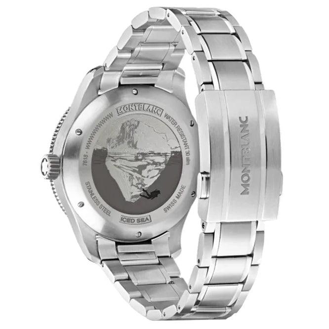 Montblanc montre Iced Sea Date 41mm bordeaux automatique acier 132291
