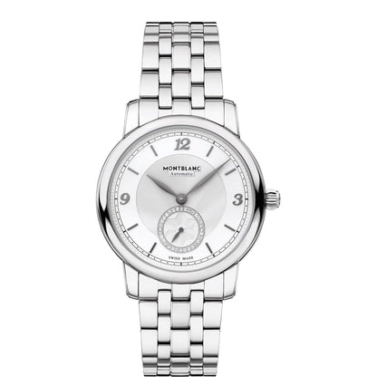 Montblanc montre Star Legacy Small Second 36mm argent diamants automatique acier 118511