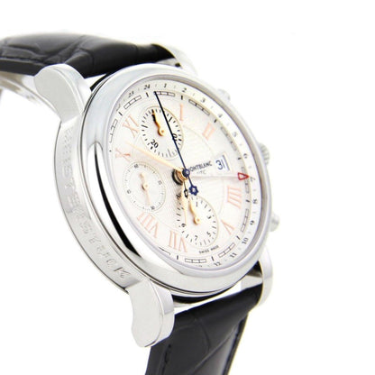 Montblanc montre Star Roman Chronograph UTC Carpe Diem édition spéciale 42mm argent automatique acier 113880
