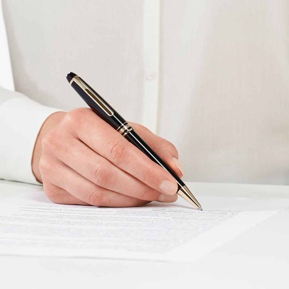 Montblanc stylo à bille Meisterstück plaqué or Classique 10883 nouvelle référence 132453