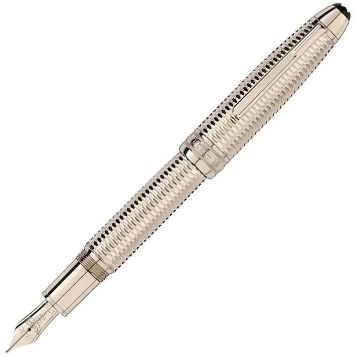 Montblanc stylo plume Meisterstück Geometry Solitaire LeGrand finition or distinctive plume M 118101